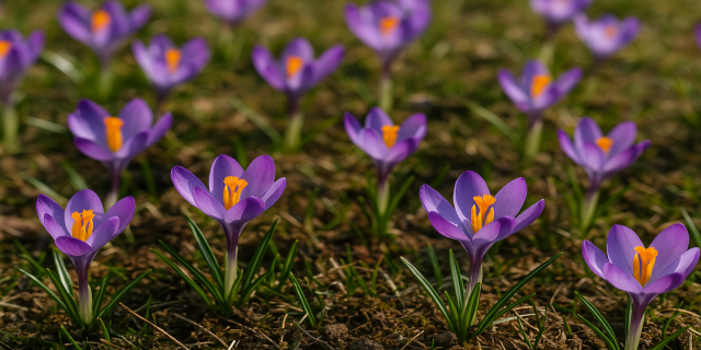 Krokusy i przebiśniegi jako zwiastuny wiosny