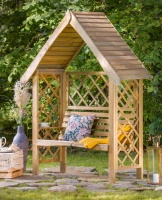 Pergola z ławką i z dachem Oxford