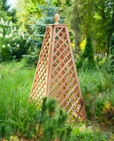 Obelisk Modrzewiowy Premium (wzmocniona rama) h175 x 70 x 70 cm  z kulą